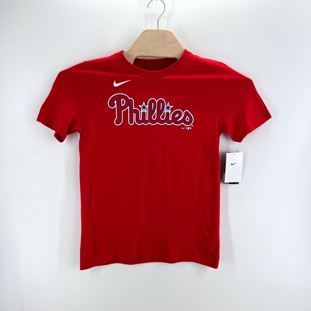 Nike Bryce Harper Phillies Kids Large 14/16 100% Cotton Red MLB T Shirt NEW